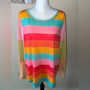 LIKE NEW: Women’s Multi Color Long Sleeve Waffle Style Shirt
